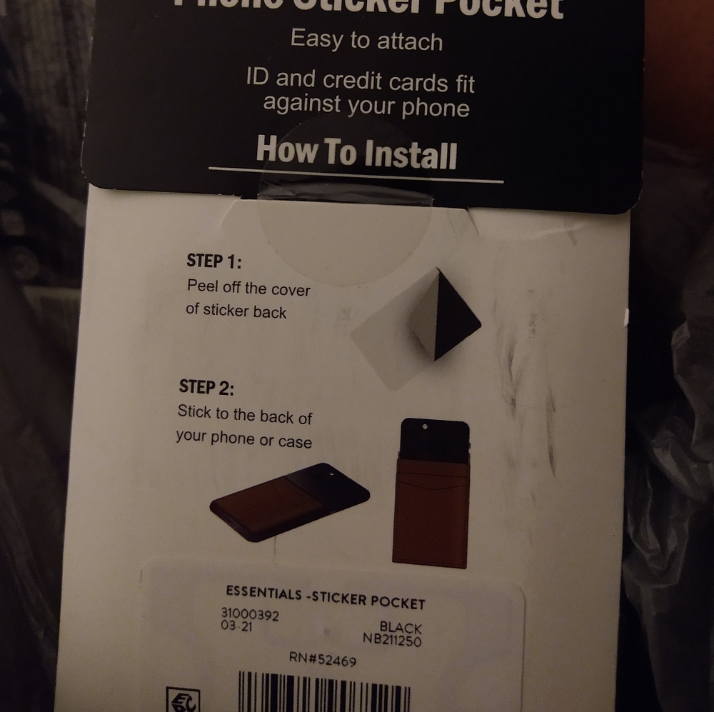 Sticker Pocket Wallets for Phones Panda - Picture 4 of 4